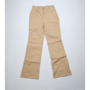 Deadstock Vtg 70s Streetwear Mens 28x33 Wide Leg Bell Bottoms Jeans Beige USA